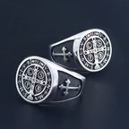 St. Benedict Cross Ring — Stainless Steel