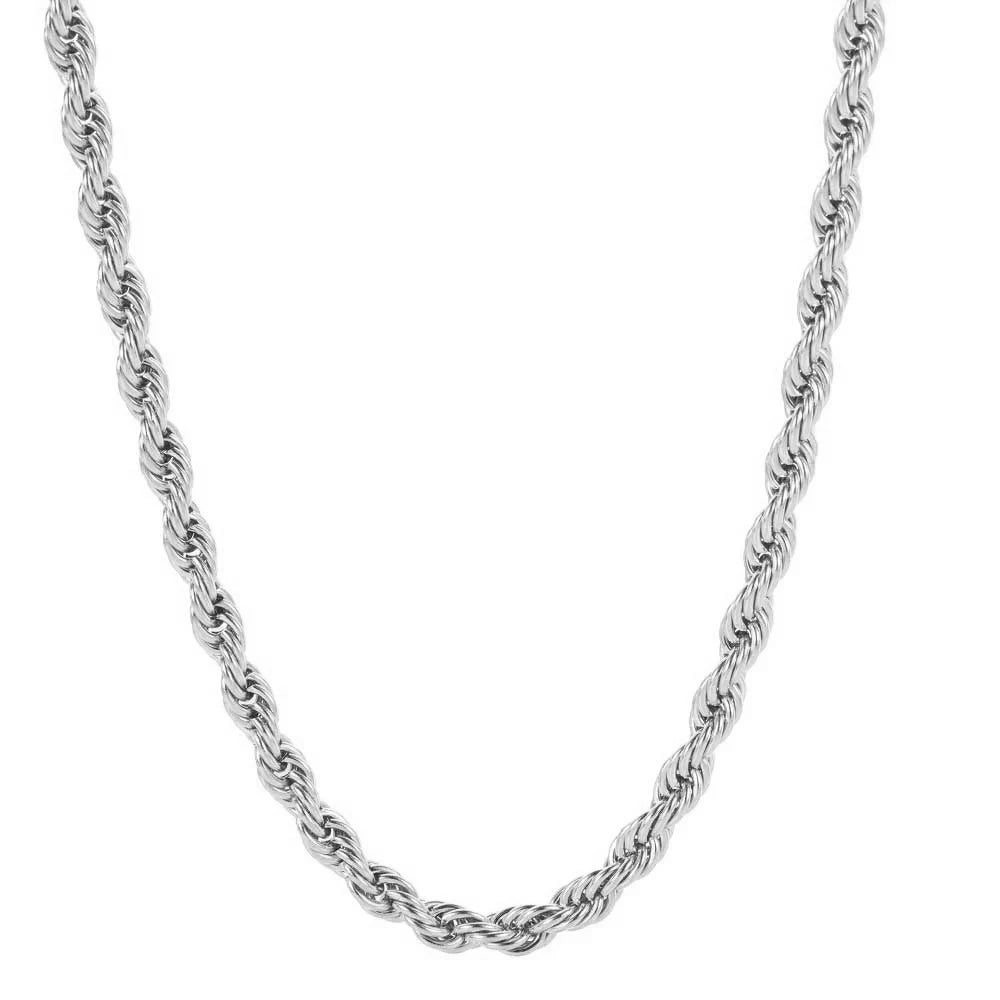 Rope Bracelet Iced Out Stainless Steel 6MM