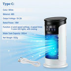 Desktop Air Conditioner Fan Portable Air Cooler Fan With LED Night Light Humidifier Mini Water & Ice Cooling Fan For
