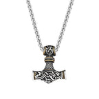 Mjölnir Thor's Hammer Pendant Necklace — Stainless Steel