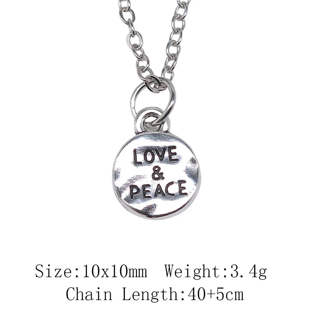 New Fashion Peace Symbol Pendants Necklace Jewelry Gift Peace Sign Peace Dove Necklace For Women