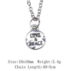 New Fashion Peace Symbol Pendants Necklace Jewelry Gift Peace Sign Peace Dove Necklace For Women