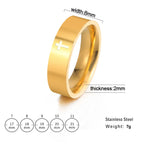 Gothic Wedding Cross Ring — Stainless Steel