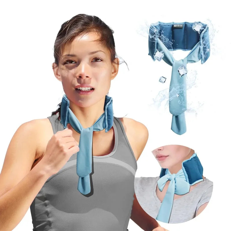 35*9cm Summer neck cooling cold sensation ice scarf ice pack sports headscarf pet ice scarf new reusable