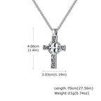 Viking Celtic Cross Pendant Necklace — Stainless Steel