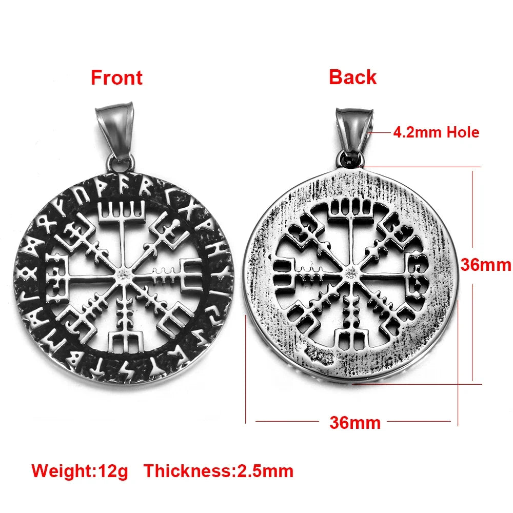 Stainless Steel Viking Norse Pendant for Necklace DIY Accessories Jewelry Making Findings Men Charm Supplies Punk Axe