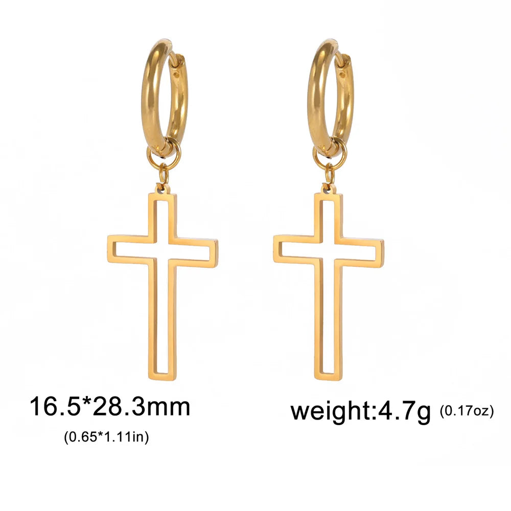 Lightning Hoop Earrings for Men & Women — Stainless Steel