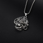 Vintage Terror Lion Head Pendant — Stainless Steel