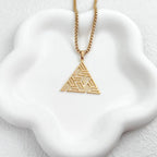 Fashion Men Stainless Steel Necklace Triangle Pendant Hip Hop Necklaces for Men Creative Jewelry Accessories Anniversary Gift