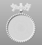 Gold Statement Photo Pendant Necklace 18K