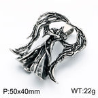 KALEN Vintage Gothic Fallen Angel Pendant Necklace For Men Stainless Steel Death Grim Reaper Wing Totem Charm Fashion Jewelry