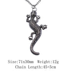 Cold Blooded Reptile Lizard Gecko Chameleon Pendant Necklace For Women Men