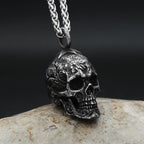 Gothic Dark Skull Stainless Steel Pendant Necklace