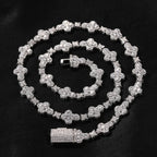 THE BLING KING Iced Out Cross Star Link Chain Baguettecz Cubic Zirconia Cross Pendant Necklace Charm Fashion Hiphop Jewelry