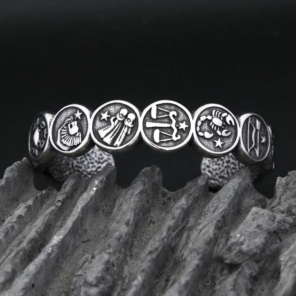 Steel Bracelet 316L Cuff Punk Constellation