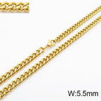 Punk Curb Cuban Link Chain Men Women Stainless Steel Long Necklace Fashion Tide Hip Hop Sweater Accessories Party Jewelry Gifts