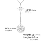 Double Amulet Protection Necklace Witch Knot Pentagram Tetragrammaton Stainless Steel Protection Jewerly Wholesale