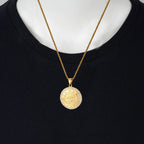Ancient Egypt The Eye of Horus Pendant Gold Male Color Stainless Steel Zircon Round Necklace for Men Egyptian Jewelry Gift 2025