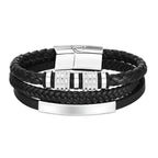 Viking Multi Layer Braided Leather Bracelet