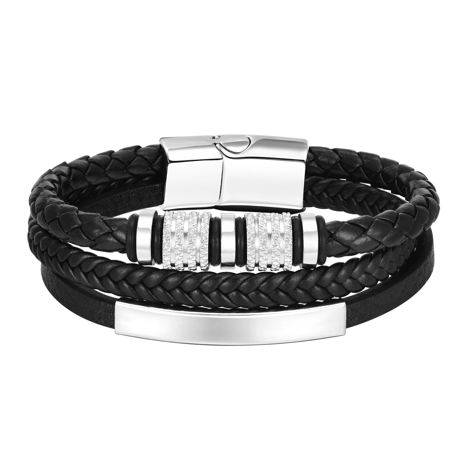 Viking Multi Layer Braided Leather Bracelet