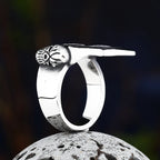 Movie 2022 News Personality Vintage Stainless Steel Feather Wings Ring With Skull Anels Male&Female Punk Boyfriend Gift