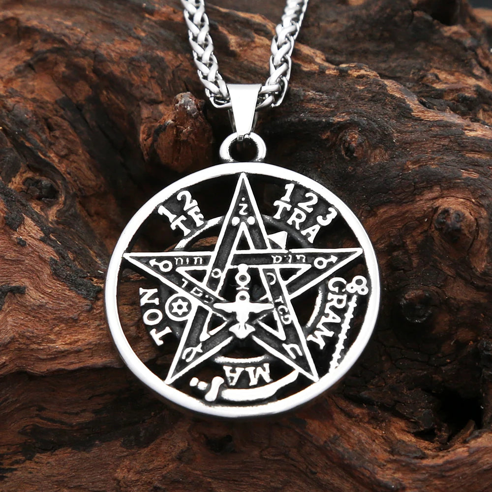 Steel Pendant Vintage Punk Witchcraft Pentagram