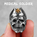 Various Skull Rings 316L Stainless Steel Men Skulls Ring Simple Skeleton Punk Rock Party for Rider Male Friend Jewelry Best Gift