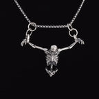 Retro Gothic Golden Cross Skull Pendant Necklace for Men Fashion Party Rock Motorcycle Riding Punk Jewelry Gift