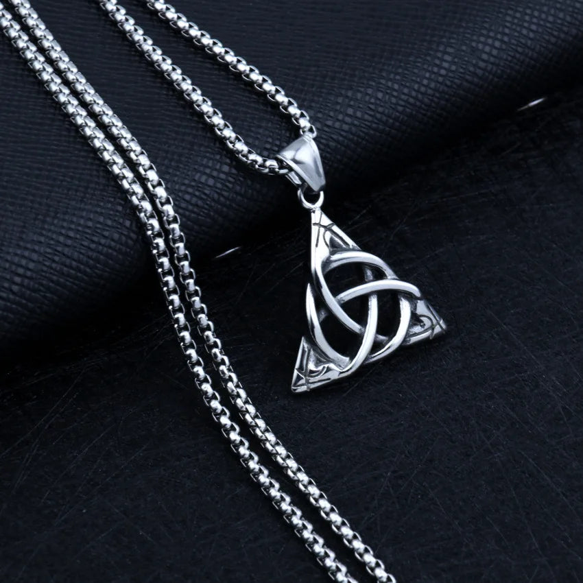 Stainless Steel Celtic Knot Pendant Necklace