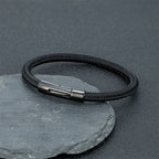 Simple Waterproof 6mm Wire Rope Bracelet For Men Women Stainless Steel Never Fade Handmade Bangles Male Charm Jewelry DIY Gifts