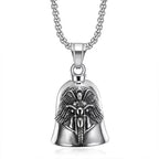 Norse Gods Odin Celtic Knot Motorcycle Bell Necklace Men's Punk Riding Rock Lucky Exorcism Amulet Jewelry