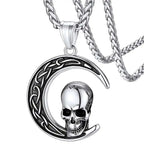 Skull Pendant Necklace — Stainless Steel Gothic