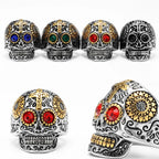 Cyberpunk Skull Ring — Stainless Steel
