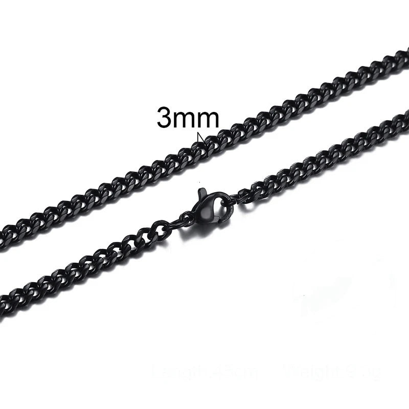 Cuban Link Chain Necklace 3-7mm — Stainless Steel