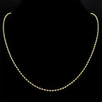 Length 60cm Ball Bead Chain Necklace for Women Men Stainless Steel Gold Sliver Black Color Fashion Jewelry Accessories