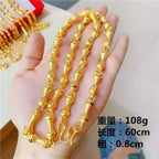 Mens and womens 18K gold necklace AU750 ball chain transfer domineering jewelry boss chain free shipping with