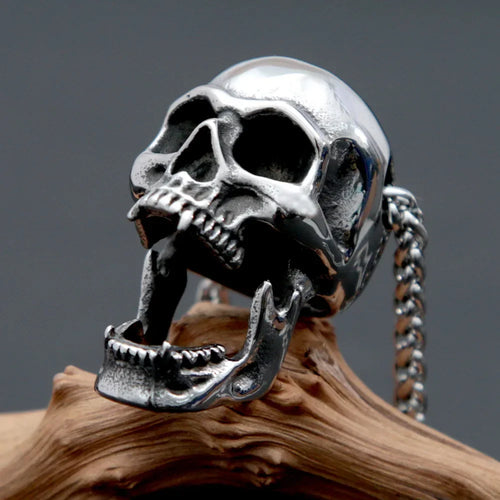 Gothic Skull Stainless Steel Pendant Necklace