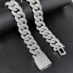 Iced Out Cuban Necklace Stainless Steel 25MM