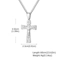 Vintage Jesus Cross Pendant Necklace for Men — Stainless Steel