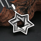 Star Steel Pendant Punk Vintage David Biker Six