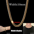 Black Cuban Chain Stainless Steel 8/10/12/14MM