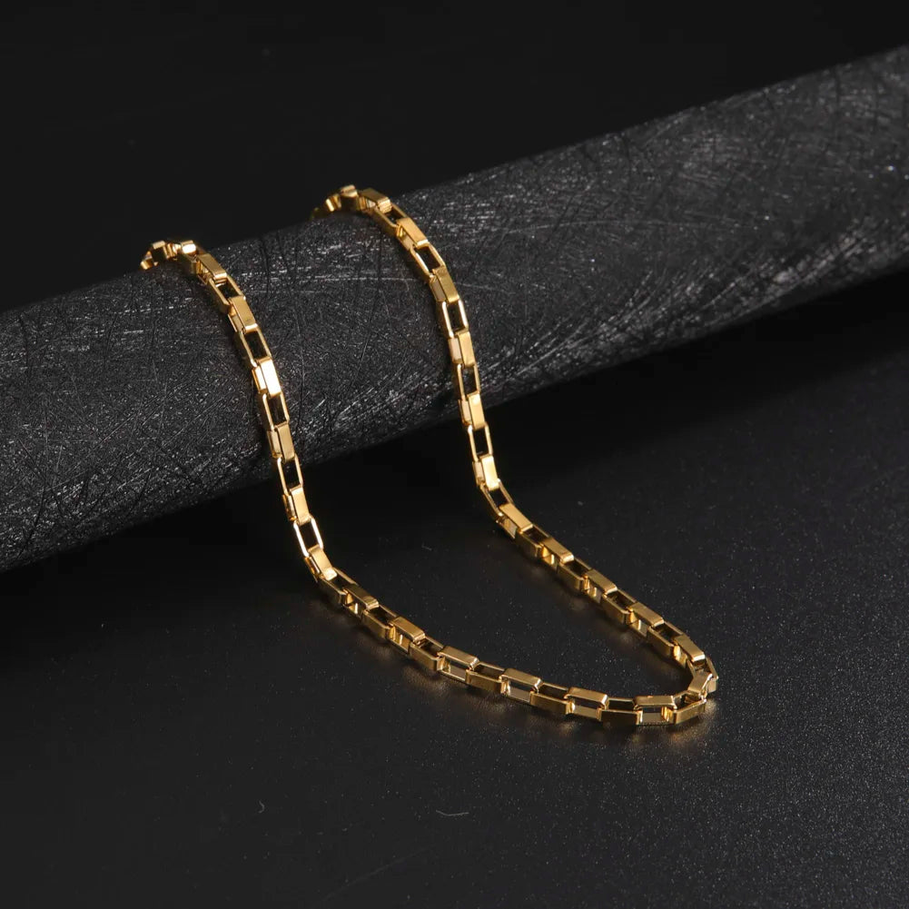 Paperclip & Cable Link Chain Choker Necklace — Stainless Steel