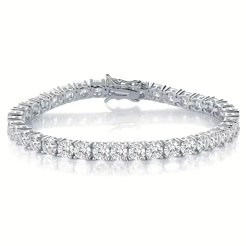 Factory price 925 silver plated 18K gold 4A grade Zircon tennis bracelet for men and women fashion personality exquisite jewelry