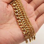 3.5-7MM Stainless Steel Chain Bracelets For Men Women Punk Curb Cuban Link Chain Bangle Fashion Party Never Fade Jewelry