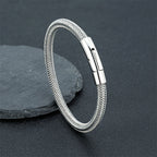 Simple Waterproof 6mm Wire Rope Bracelet For Men Women Stainless Steel Never Fade Handmade Bangles Male Charm Jewelry DIY Gifts