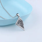 60cm Half Poker Card Pendant Necklace Hip Hop Lucky Ace of Spades Stainless Steel Long Chain Necklace for Men Vintage Jewelry