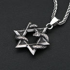 Star Snake Steel Pendant Punk Vintage David Hexagram