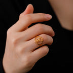 Sigil of Lucifer Amulet Ring — Stainless Steel