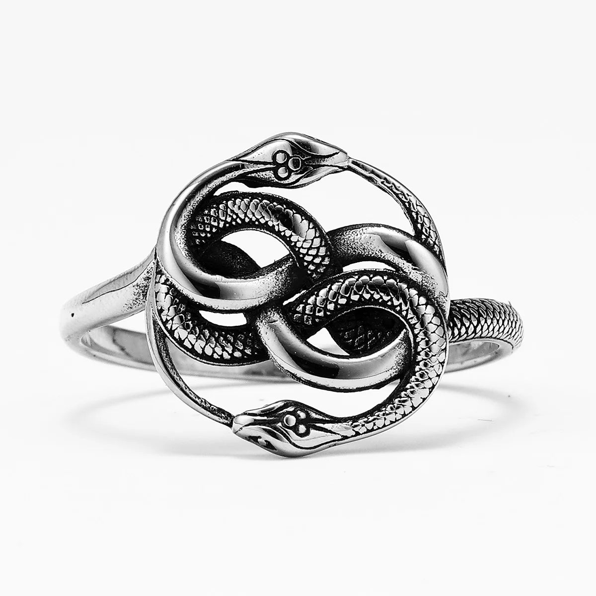 Snake Ouroboros Ring — Stainless Steel