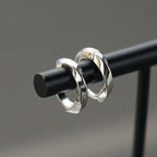 12MM Hoops Earrings For Men Jewelry Personality Silver Earrings Male Party Accessories